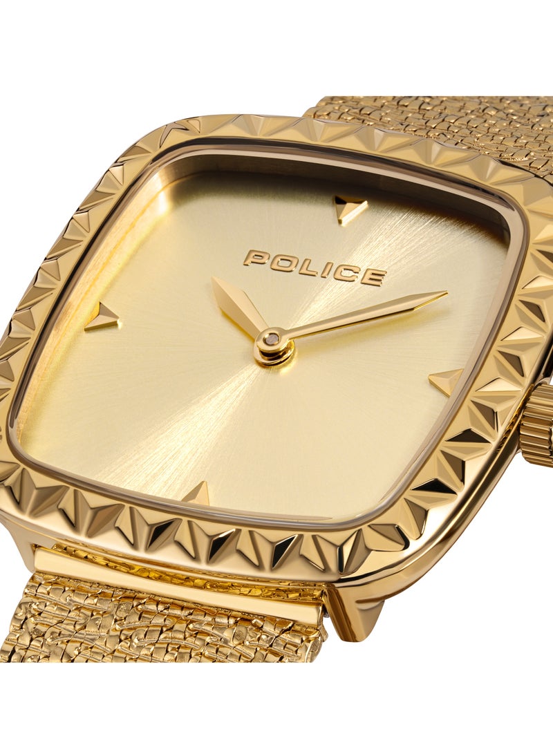 Women's MEA-L03 Champagne Gold Dial With Yellow Gold Plated Plated Stainless Steel Bracelet Watch