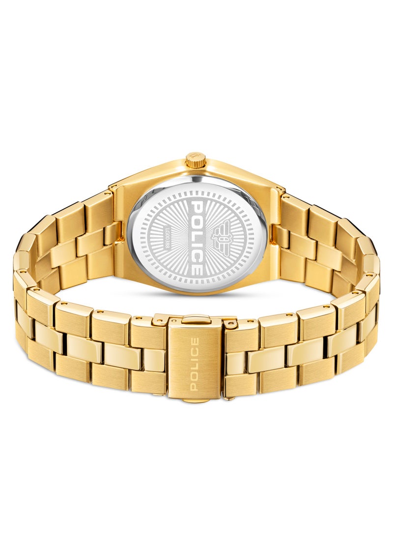 Women's Vogue White Mother-of-Pearl Dial With Yellow Gold Plated Plated Stainless Steel Bracelet Watch