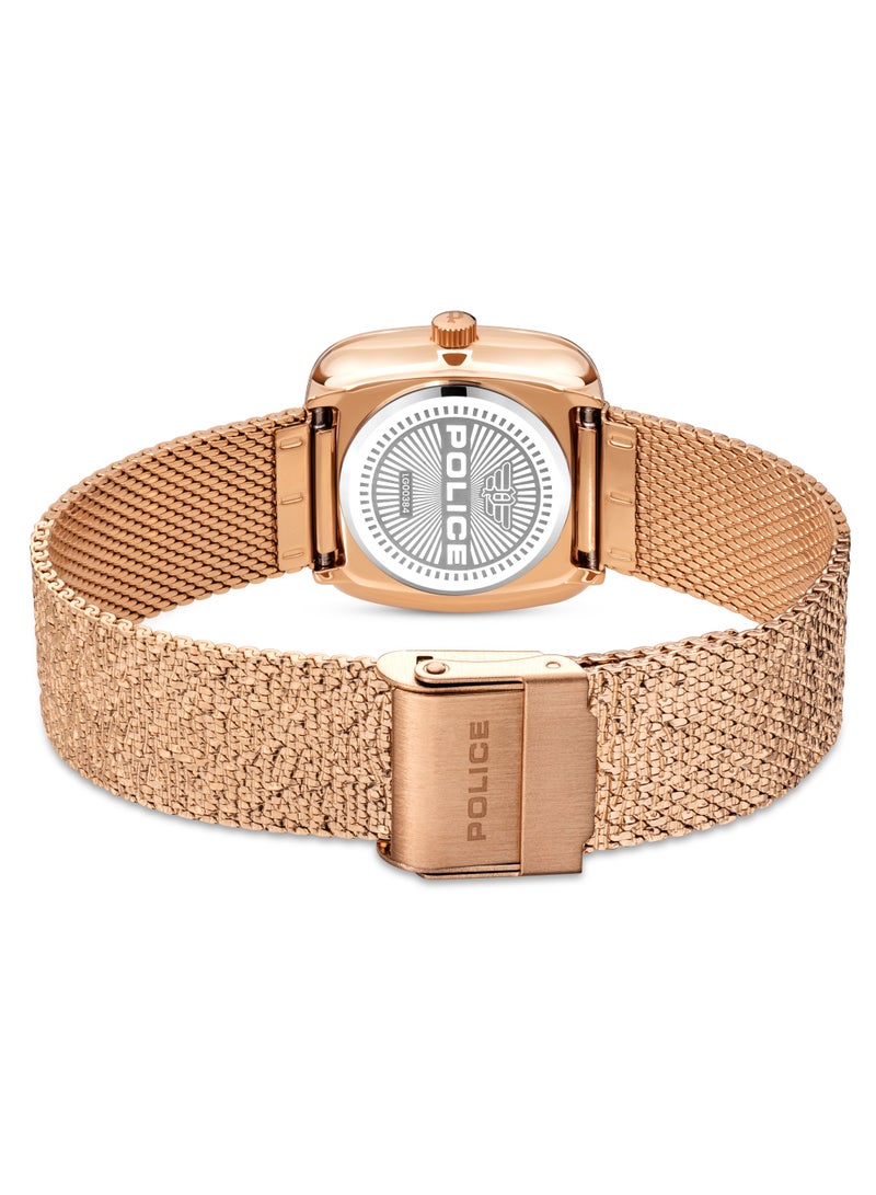 Women's Mea-L01 Grey Dial With Rose Gold Plated Stainless Steel Bracelet Analog Watch