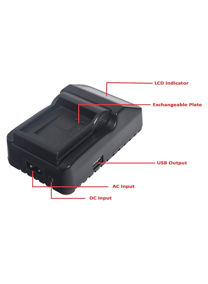 DMK Power NB-4L LCD USB QUICK DIGITAL RAPID CHARGER Compatible with Canon IXUS80 100IS 110IS 115 120 130 220HS etc Cameras