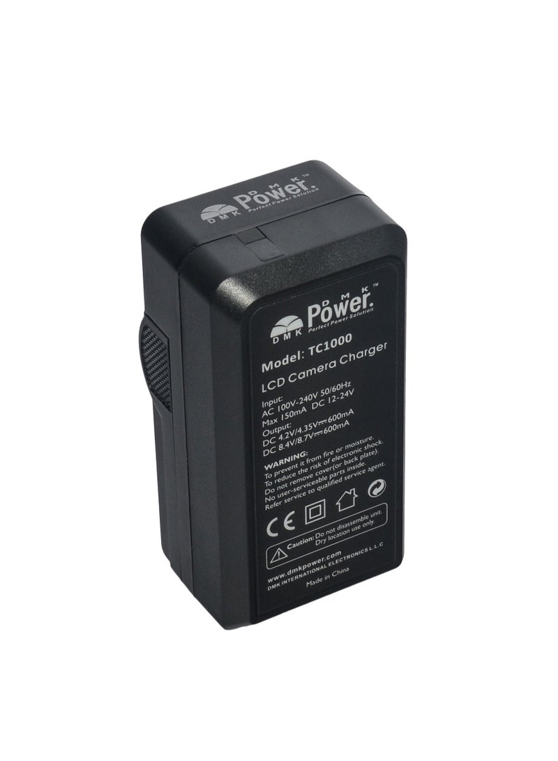 DMK Power NP-BG1 Battery 950mAh with TC1000 Battery Charger Compatible with Sony DSC-H3 DSC-H7 etc,