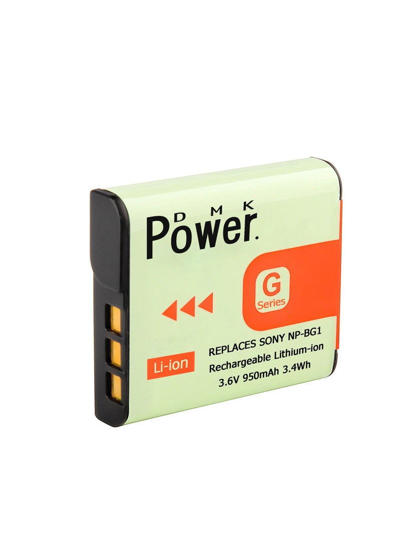 DMK Power 2PCS NP-BG1 Battery 950mAh with TC600E Battery Charger Compatible with Sony DSC-H3 DSC-H7 etc,
