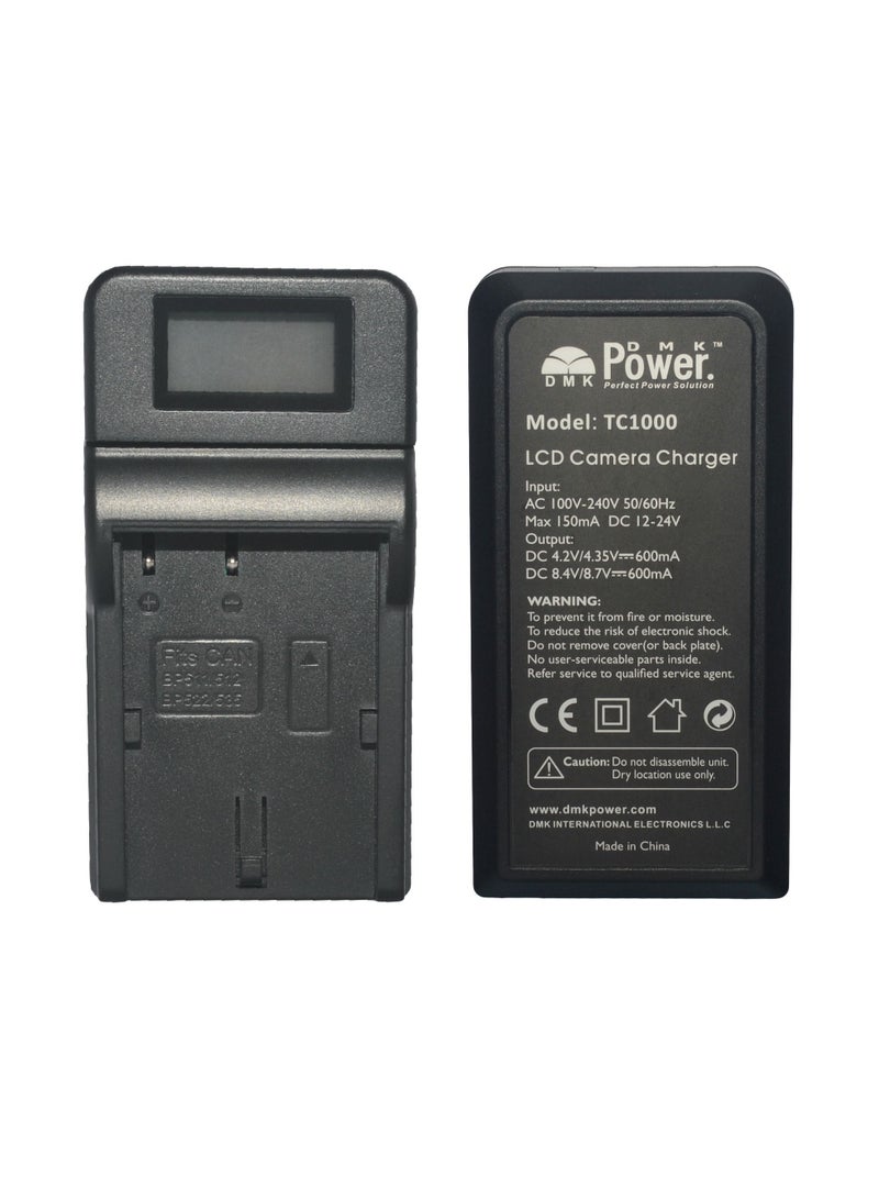 DMK Power 2PCS NP-BG1 Battery 950mAh with TC1000 Battery Charger Compatible with Sony DSC-H3 DSC-H7 etc,