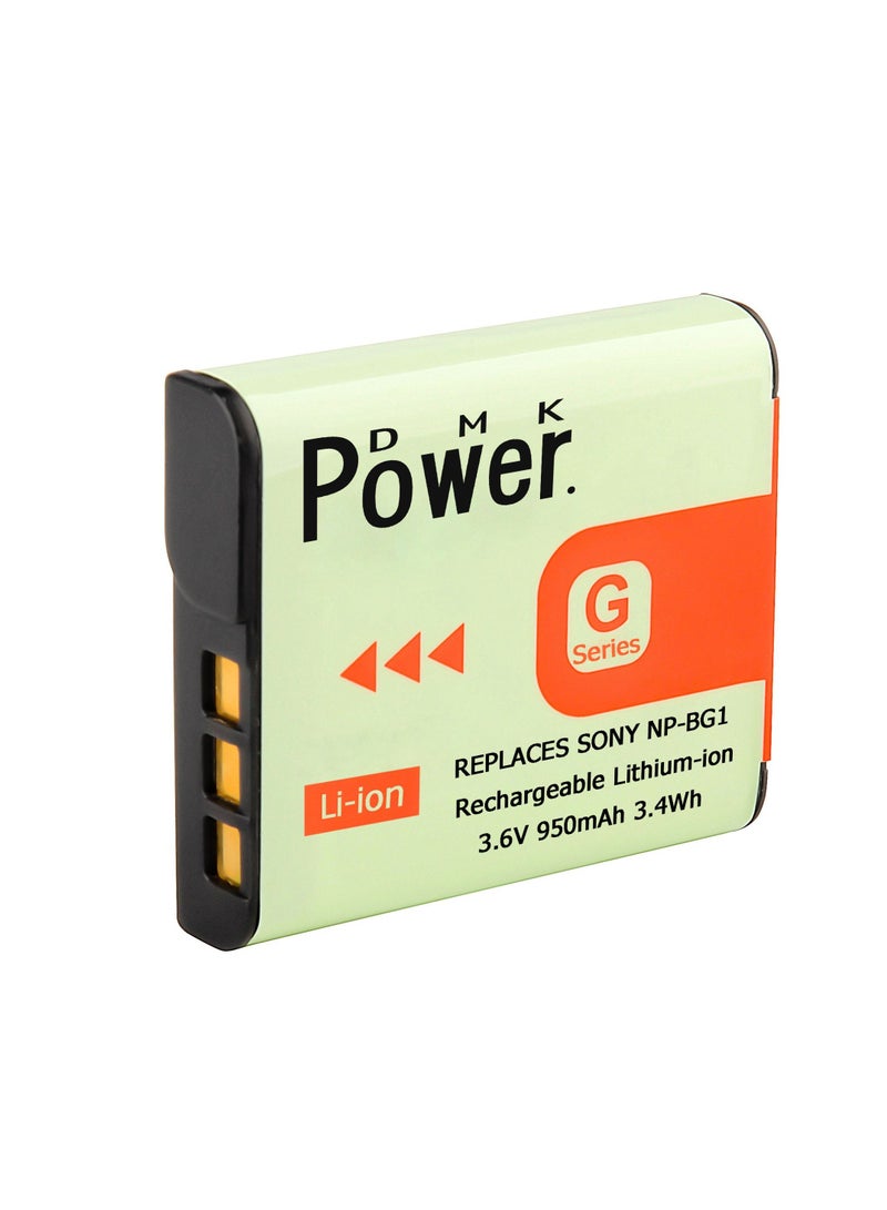 DMK Power 2PCS NP-BG1 Battery 950mAh with TC1000 Battery Charger Compatible with Sony DSC-H3 DSC-H7 etc,