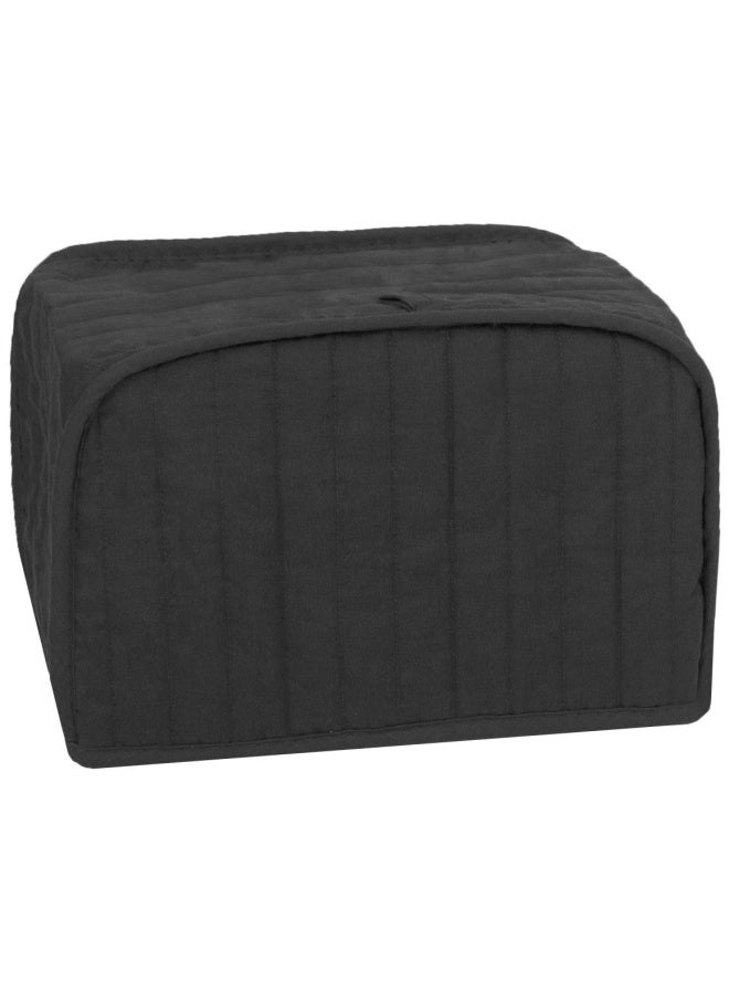 Ritz Polyester Cotton Quilted Four Slice Toaster Appliance Cover Dust And Fingerprint Protection Machine Washable Black