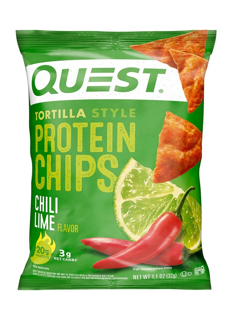 Quest Chili Lime Tortilla Style Protein Chips 8pcs