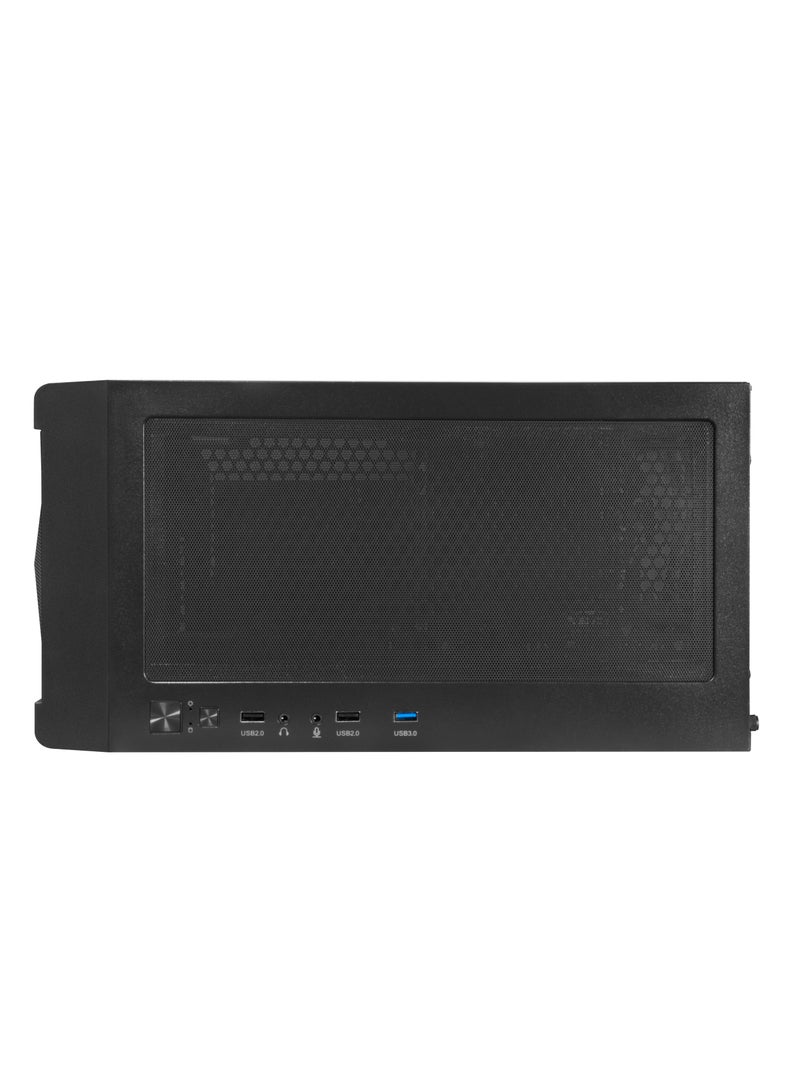 GALAX PC Case (REV-06) , 4 pre install aRGB colling fan, Minimalistic mash design,ATX, M-ATX, ITX, 4 ARGB Fans, ATX, M-ATX, ITX, Front Pane-ABS, Mesh cover, Top Panel-Metal cover, Left-Tempered Glass, Right-Metal cover, 3.5