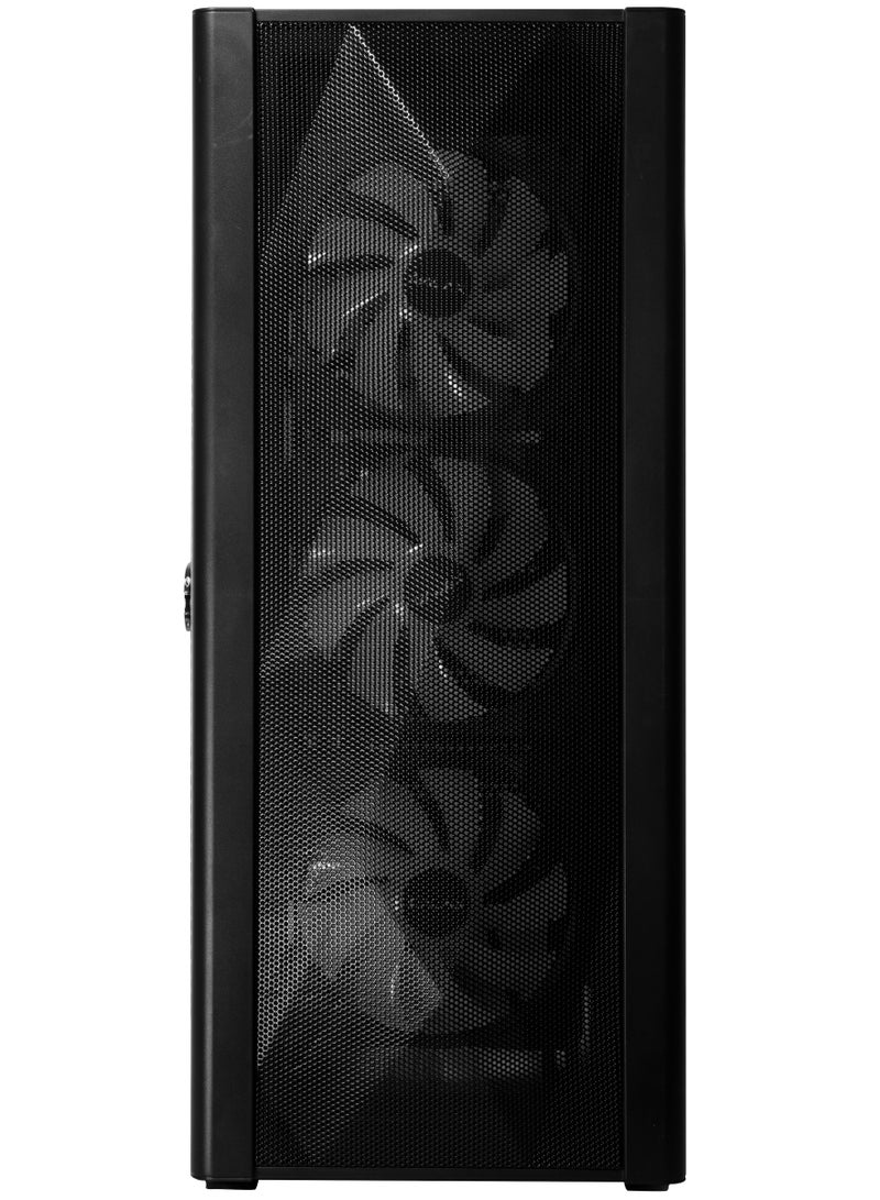 GALAX PC Case (REV-06) , 4 pre install aRGB colling fan, Minimalistic mash design,ATX, M-ATX, ITX, 4 ARGB Fans, ATX, M-ATX, ITX, Front Pane-ABS, Mesh cover, Top Panel-Metal cover, Left-Tempered Glass, Right-Metal cover, 3.5