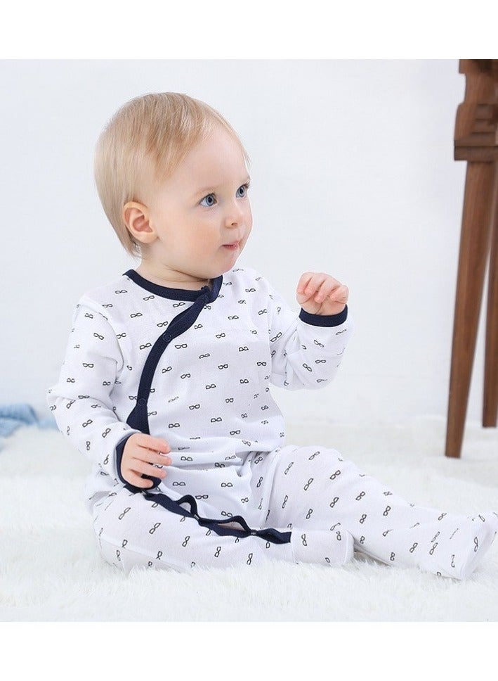 Infant And Toddler One-Piece Long-Sleeved Crawling Suit 3-Piece Set