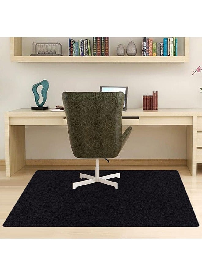 Office Chair Mat for Hardwood & Tile Floor, 140 * 90cm Computer Gaming Rolling Chair Mat, Under Desk Low-Pile Rug, Large Anti-Slip Floor Protector for Home Ofiice(Dark Gray)