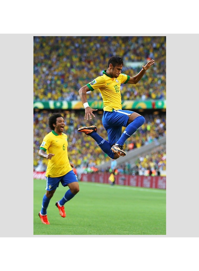 Neymar Poster Football Star Decorative Painting Self-Adhesive Style