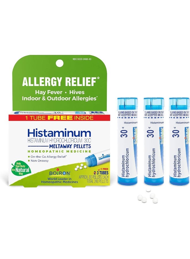 Histaminum Hydrochloricum 30C (Pack Of 3 80-Pellet Tubes) Homeopathic Medicine For Allergy Relief