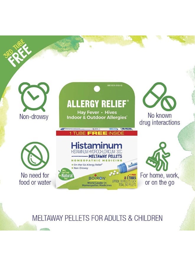 Histaminum Hydrochloricum 30C Homeopathic Medicine For Allergy Relief  (Pack Of 3 80-Pellet Tubes)