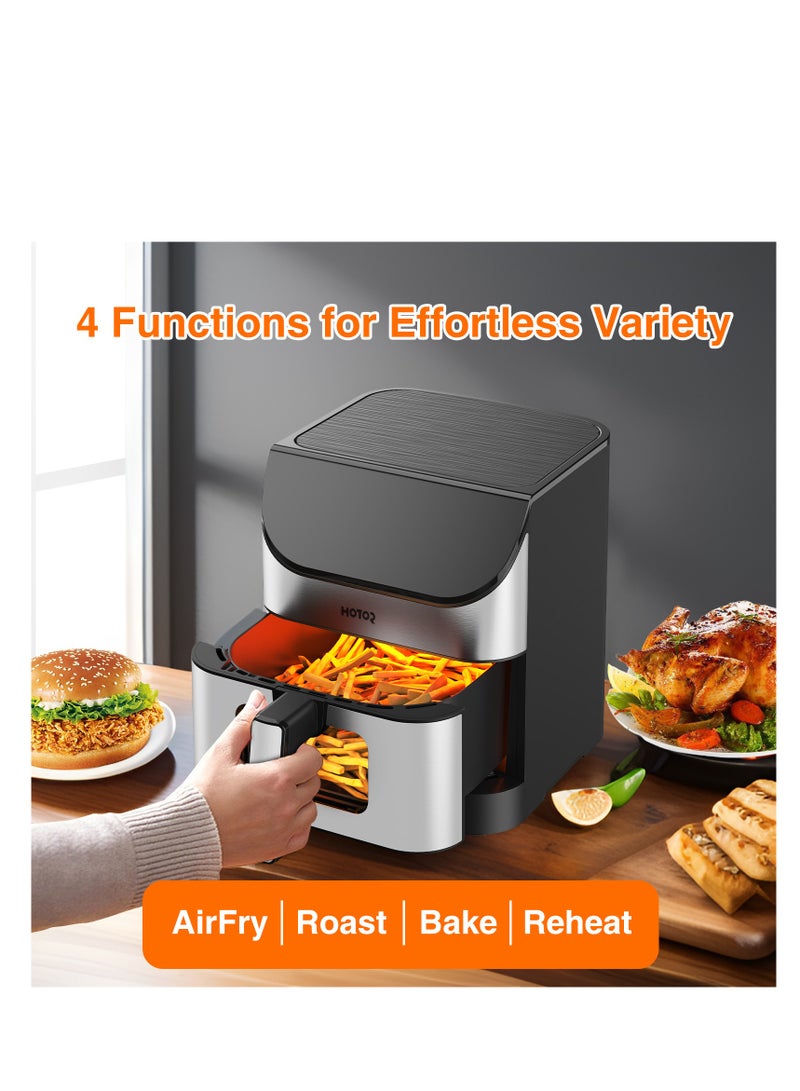 Air Fryer Essentials Vision, 6L Capacity, 10 Cooking Presets with Clear Window and Light, ProCyclone Technology,1700 Watts