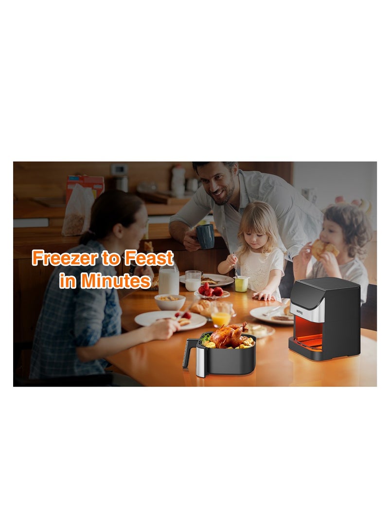 Air Fryer Essentials Vision, 6L Capacity, 10 Cooking Presets with Clear Window and Light, ProCyclone Technology,1700 Watts