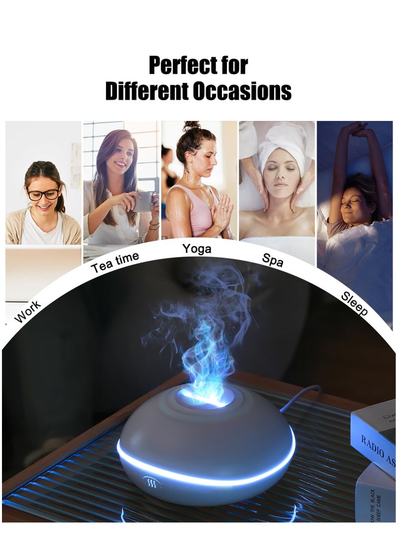 Essential Oil Diffuser - 200ML Ultrasonic Aromatherapy Mist Humidifier with Mute Design, Waterless Auto Shut-Off, 7 Soothing LED Lights - Perfect for Office, Home, and Bedroom Ambiance （White）