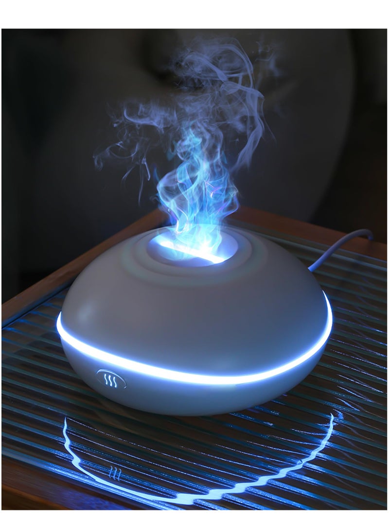 Essential Oil Diffuser - 200ML Ultrasonic Aromatherapy Mist Humidifier with Mute Design, Waterless Auto Shut-Off, 7 Soothing LED Lights - Perfect for Office, Home, and Bedroom Ambiance （White）