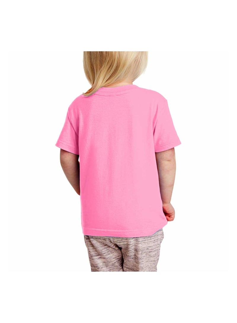 PinkCancer Awareness Kids T-Shirts for Girls – Support and Inspire with Pink Ribbon Design – Round Neck Short Sleeve Soft Cotton T-Shirt