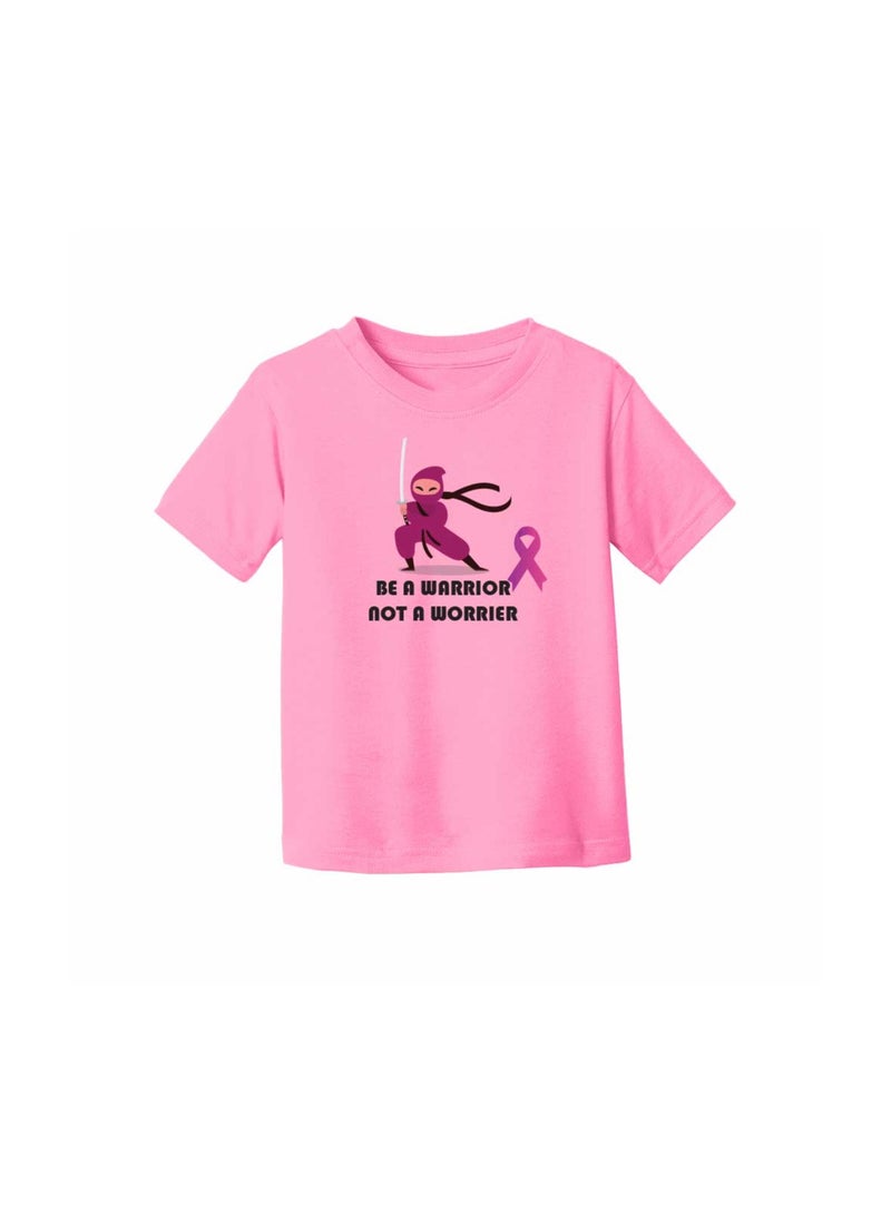 PinkCancer Awareness Kids T-Shirts for Girls – Support and Inspire with Pink Ribbon Design – Round Neck Short Sleeve Soft Cotton T-Shirt