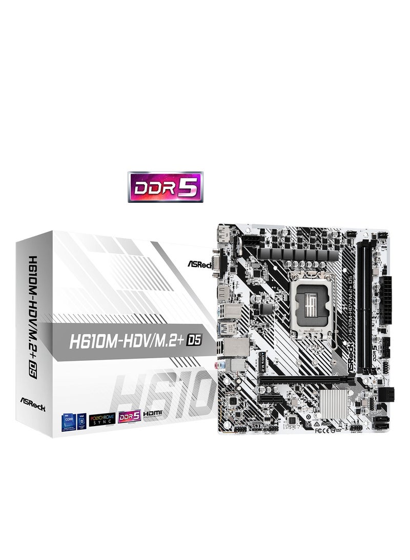 ASRock H610M-HDV/M.2+ D5 LGA 1700 Socket Intel Motherboard