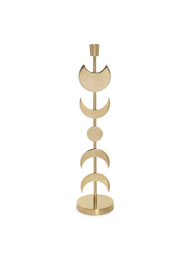 Moon Candle Holder, Gold - 12.75X48.25 Cm