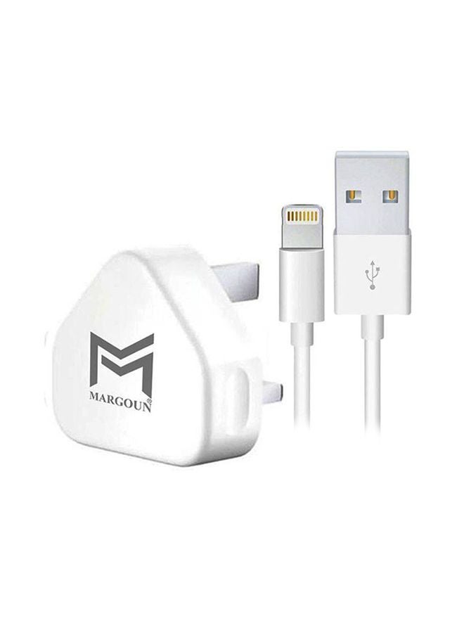Wall Charger 5W USB Power Adapter with Lightning Cable for iphone 6 Plus/6S Plus White/Silver