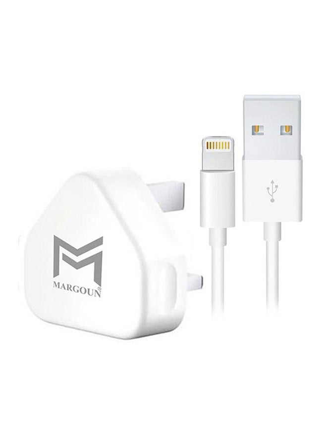 Wall Charger 5W USB Power Adapter with Lightning Cable for iphone 13 Mini White