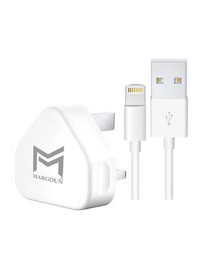 Wall Charger 5W USB Power Adapter with Lightning Cable for iphone 11 White