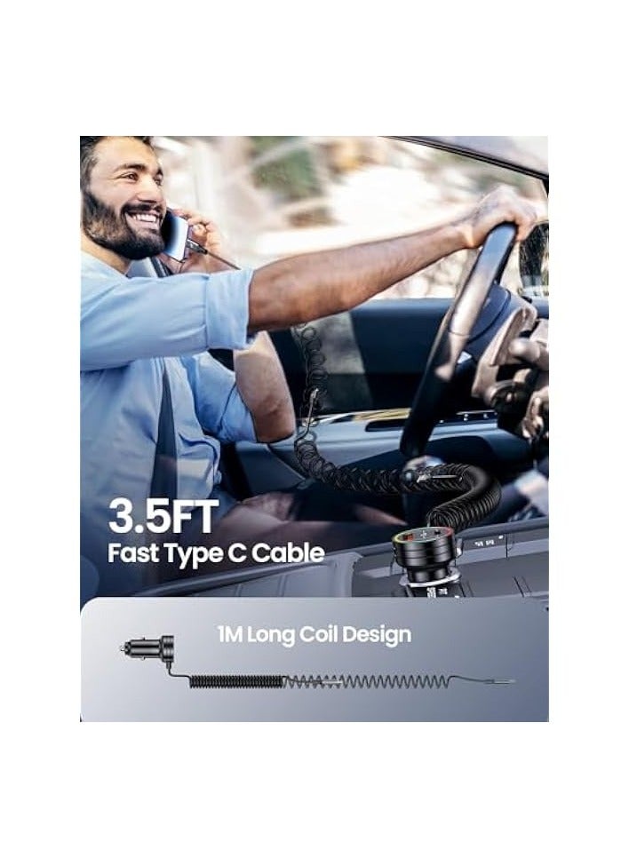 USB C Car charge, Super Fast Car charge PD & QC 3.0 Car charge Multi-Device Fast Car charge for iPhone 15 Series/Galaxy S23-S21/iPhone 14
