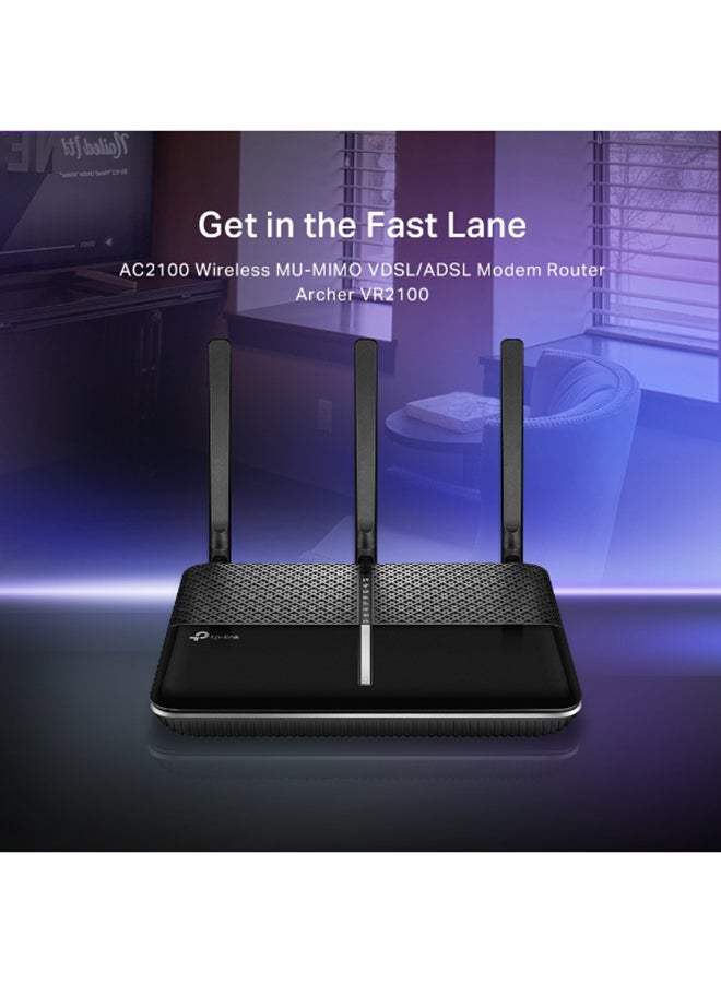 Archer VR2100 Wireless MU-MIMO VDSL/ADSL Modem Router Black