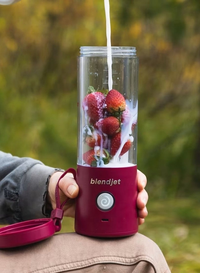 V2 Portable Blender Smoothie Maker, Personal Blender, Fruit Blender, Leak Proof Juicer, BPA-Free 475ml 200W Sports Bottle, USB-C Rechargeable, Ice Crusher with Stainless Steel Blades - Merlot