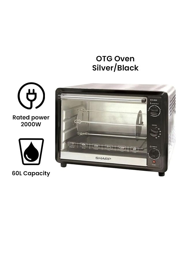 Electric Oven 60 L 2000 W EO-60K-3 Silver/Black