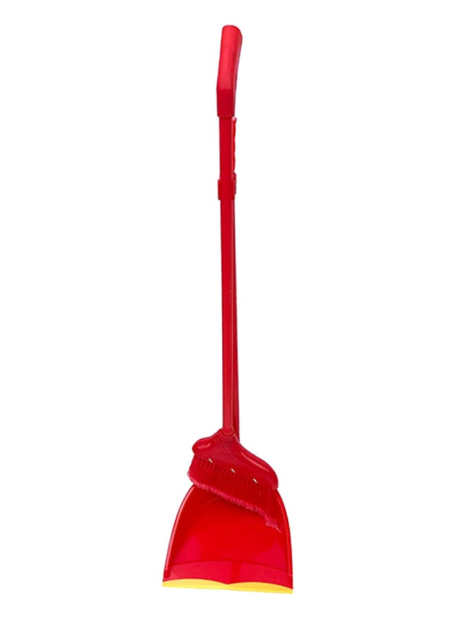 2-Piecec Dust Pan And Brush Set Red 90 x 22cm