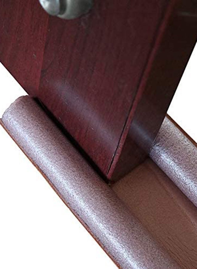 Foamed Cotton Door Bottom Noice Reduction Sealing Strip Brown 93cm