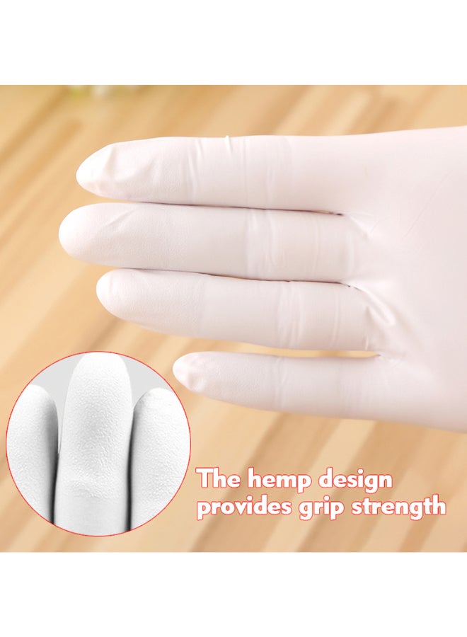 50-Piece Powder-Free Rubber Latex Stretchy Disposable Gloves