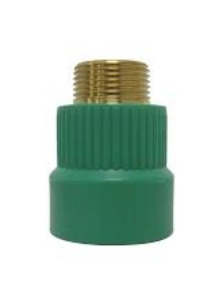 KNP Male Socket PPR Pipe Fitting (40MM X 1 1/2 Inch) is designed to connect PPR (Polypropylene Random Copolymer) pipes to threaded fittings or devices.