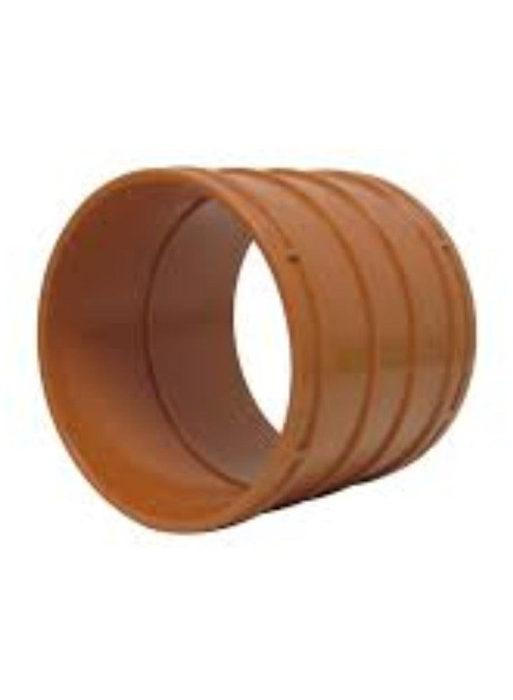 KNP Red Socket UPVC Pipe Fitting is designed for securely connecting two sections of 8-inch diameter UPVC pipes.