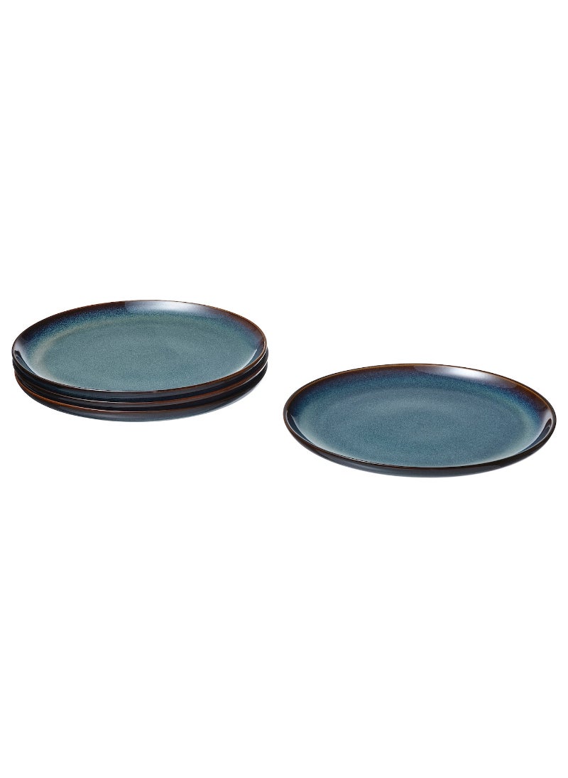 Gladelig Plate - Blue, Ceramic Dinner Plate, 10-inch Diameter, Dishwasher and Microwave Safe