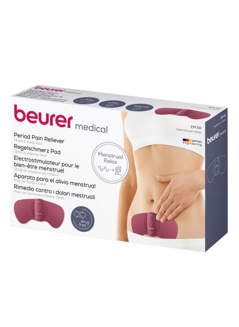 Beurer EM50 Menstrual Relax TENS & Heat for Natural Menstrual Pain Relief