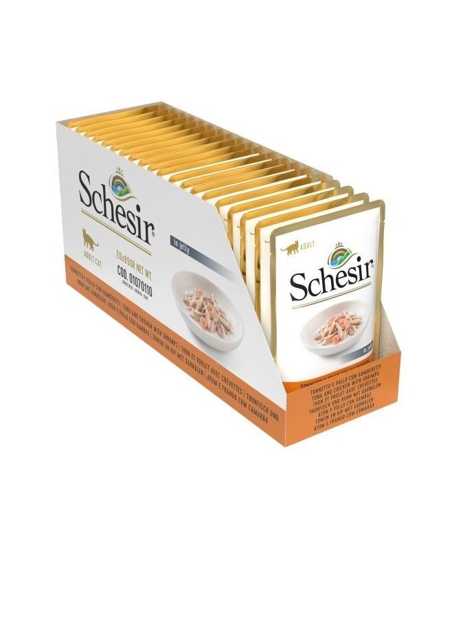 Tuna and Chicken with Shrimps Wet Food For Adult Cats