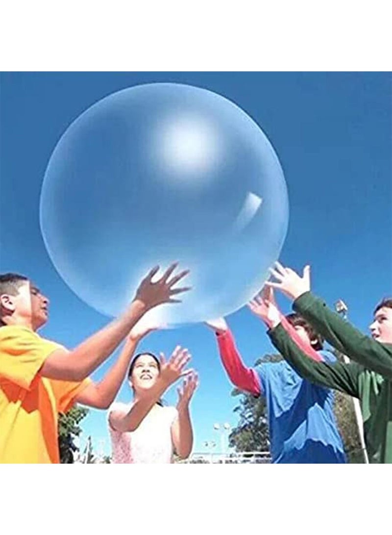 Bubble Ball Toy for Adults Kids Inflatable Water Ball Beach Garden Soft Rubber Ball Outdoor Party (Blue extra large 120CM 1PC)