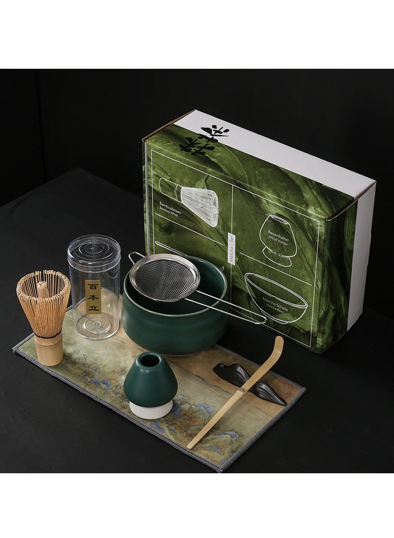 Japanese Matcha Whisk Set, Including Bowl, Bamboo Whisk, Scoop and Holder, Tea Making Kit, Matcha Ceremony Accessory