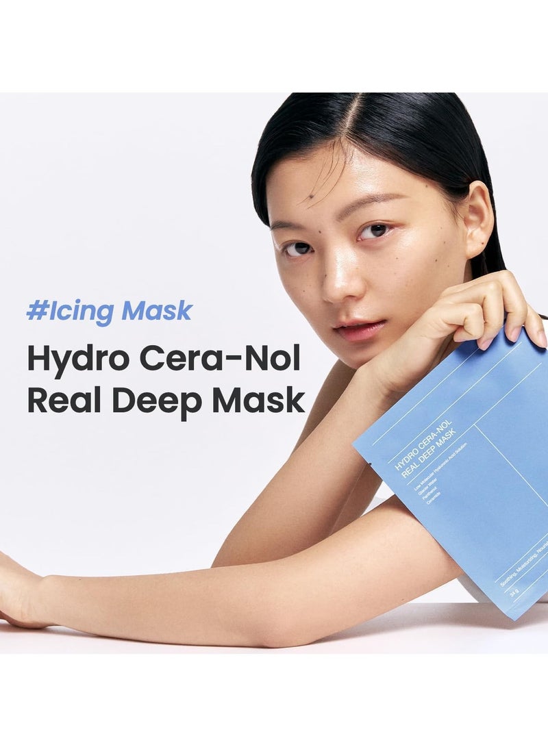 BIODANCE Hydro Cera-nol Real Deep Mask, Overnight Hydrogel Mask, Soothing, Moisturizing, Nourishing, 1.19oz(34g) x 4ea
