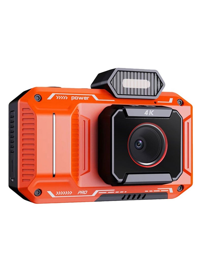 48MP Full HD 1080 Advanced Digital Camera Video Stabilization & 18x Digital Zoom, Porodo - Orange