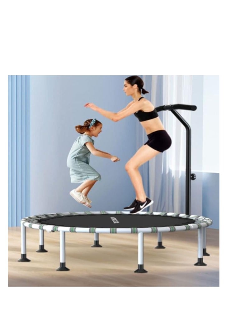 COOLBABY Adult Trampoline Mini Fitness Home Exercise Indoor Trampoline Adult Gym Motion Foldable Trampoline Exercise to Lose Weight Jump Bed 48 inch include handle