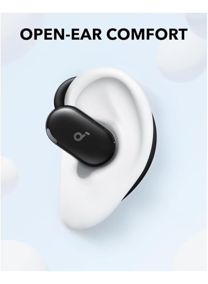 V20i by Anker Open-Ear Headphones, Adjustable Ear Hooks, Ultra-Comfort, Snug Fit, Deep Bass, Clear Calls, IP55, LED Lights, 36H Playtime, Bluetooth 5.4 Earbuds, Multipoint Connection Black