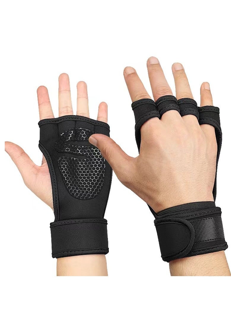 Integrated Wrap Fitness Training Gloves L