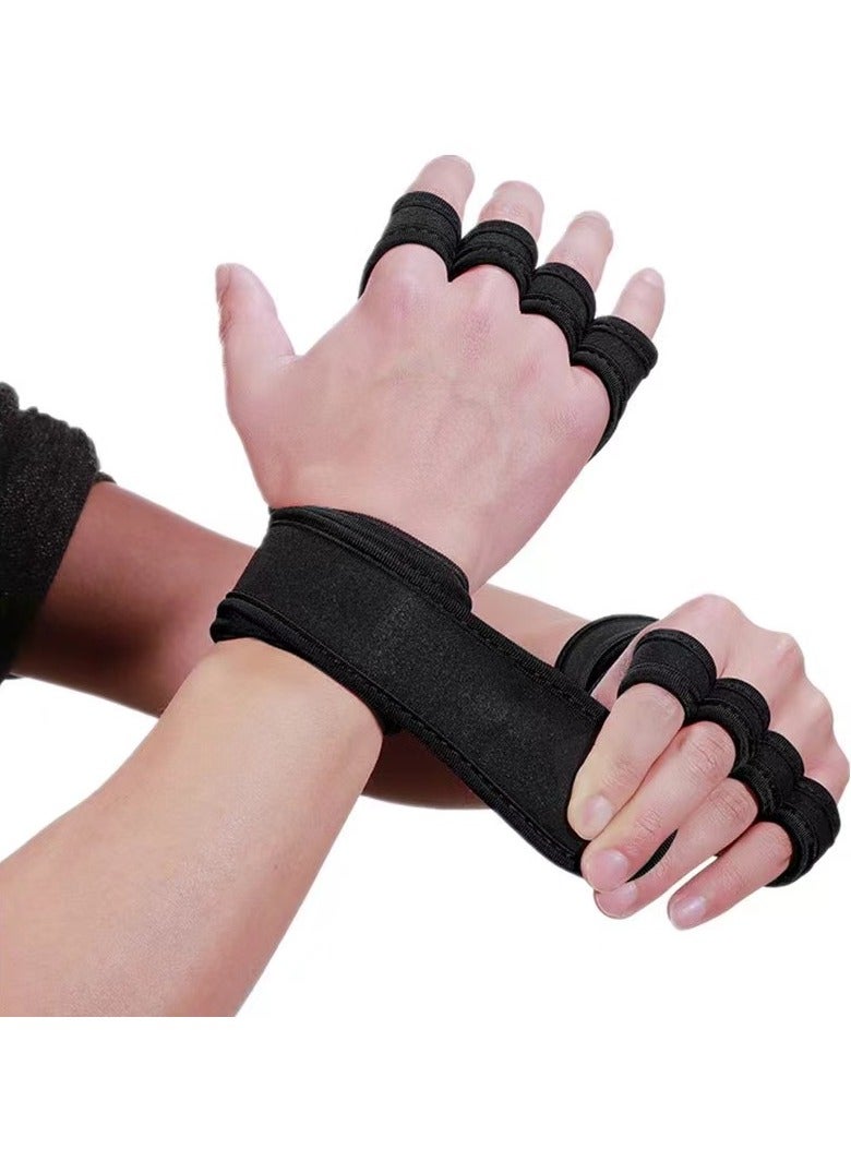 Integrated Wrap Fitness Training Gloves L