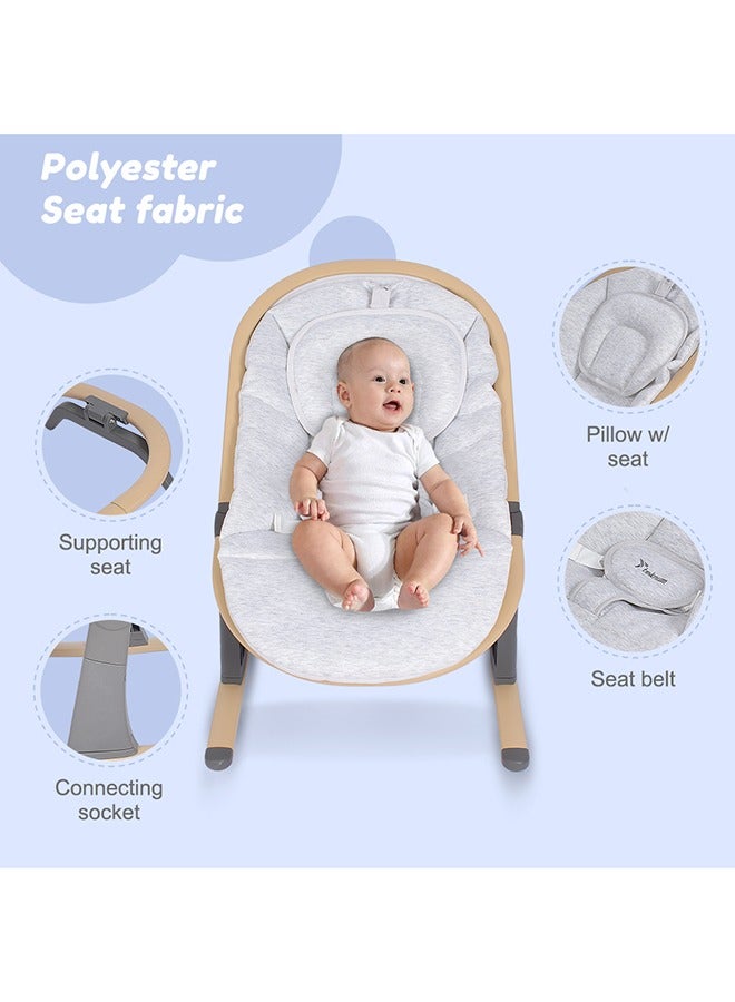 3 Stage Baby Bouncer / Recliner Seat W/ Mosquito Net - Ivory