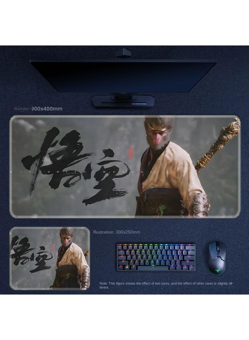 Black Myth Wukong PS5 Gaming Mouse Pad, Keyboard Pad, Waterproof with Non-Slip Rubber Base